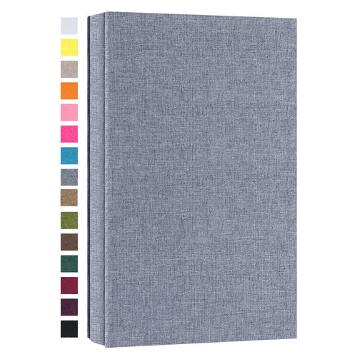 potricher Photo Picture Album for 4x6 300 Horizontal Photos Linen Cover Small Capacity Photo Book Album for Family Wedding Baby Anniversary Gray