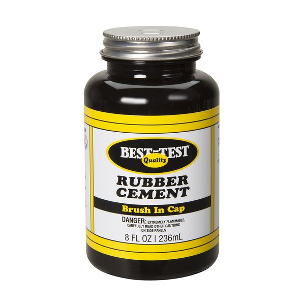Best-Test Rubber Cement 8OZ Jar