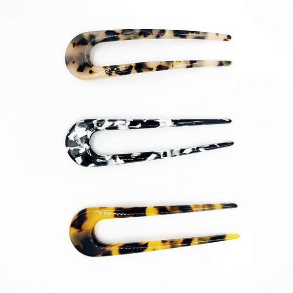 3 Packs French Style Hair Pins U Shaped Updo Hairpins Clips Hair Sticks Forks Leopard Chignon Pin Hair Accessories for Women Girls
