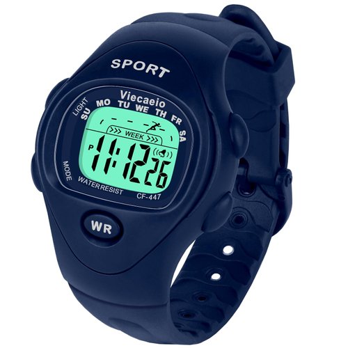 Viecaeio Kids Digital Watch, Multifunctional Shockproof Waterproof Boys Sport Outdoor Watch, Birthday and Christmas Gift for 3-8 Years (Dark Blue)
