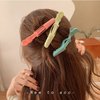 24 Pieces Hair Parting Ring Steel Rat Tail Braiding Comb Alligator Styling Sectioning Clips for Braiding Curling Installation of Human Hair (Mixing)