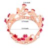 BAHABY Rose Gold Crown Cake Topper for Wedding Birthday Costume Party Favors Small Crown Hair Accessories for Women