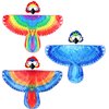 D.Q.Z Bird-Wings-Costumes for Kids with Bird Masks, 3 Pack Eagle Owl Wings for Boys Girls Halloween Dress Up Party Supplies (Parrot)