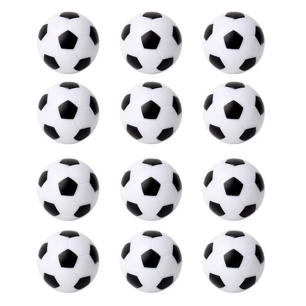 GSE Games & Sports Expert Foosball Table Replacement Balls, 36mm Tabletop Soccer Football Balls for Foosball Table Accessories (White-12 Pack)