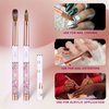 Acrylic Nail Brush Size 8,KEMEISI 100% Pure Kolinsky Nail Art Brushes Sturdy Handle Oval Shaped Acrylic Powder Nail Design Tools for Professional Manicure DIY Home Salon (White)