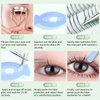 False Eyelashes Individual Lashes 240 Clusters Lashes 3 Types Natural Eyelash Extension Kit DIY 0.07mm Thickness 6-11mm Fishtail Lash ＆ A Type ＆Bottom Lashes for Make Up Salon
