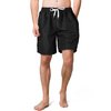 Scotamalone Mens Swim Trunks, Quick Dry Swimming Shorts 7 Inch with Mesh Lining for Swimwear, Bathing Suits Black
