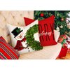 Red Christmas Pillow Covers 18x18 Set of 4 Farmhouse Christmas Decorations Snowman Wreath Santa Claus Tree Merry Christmas Holly Jolly Winter Holiday Decor Throw Cushion Case for Home Couch S22C17