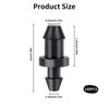 100 Pieces 1/4 Inch Drip Irrigation Plugs 1/4'' Drip Irrigation Tubing End Plugs Black Drip Irrigation Barbed End Closure for Drip Sprinkler Garden Lawn Systems