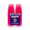 Party Essentials Hard Plastic 2-Ounce Shot Glasses, Neon Pink, 60 Count