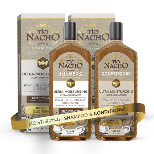Tio Nacho Ultra Moisturizing, Royal Jelly &amp; Organic Coconut Oil Shampoo + Conditioner Set - Deep ...