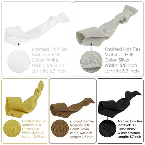 MEEDEE 100 Pack Netural Color Elastic Hair Ties For Women No Crease Soft Elastic Ribbon Hair Ties Knotted Hair Ties No Damage Pony Tails Hair Ties Ouchless Hair Ties Yoga Hair Ties Elastic Bracelets