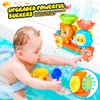 Baby Bath Toys Toddlers 1-3 Bear Kids Bath Tub Toys with 2 Turtle Swimming Wind up Water Toys & 3 Floating Boat Bathtub Toys for Infants Boys Girls 18+ Months Gifts Box Set