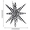 Black White Checkered Star Cone Aluminum Foil Balloons,Checkered Racing Theme 22 Inch Explosion Star Burst Balloons,Las Vegas Casino Party,Alice Theme Kids Birthday Party Decorations Supplies 2 Pcs