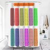 Math Shower Curtain Multiplication Table 1 to 12 Waterproof Shower Curtains Educational Style Bathroom Decor Polyester Fabric Shower Curtain Sets with Hooks 72x72 Inch