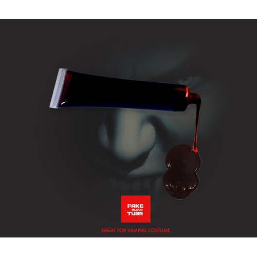 Realistic Looking Costume Makeup Blood – Zombie/Vampire Tube Blood 1 oz.