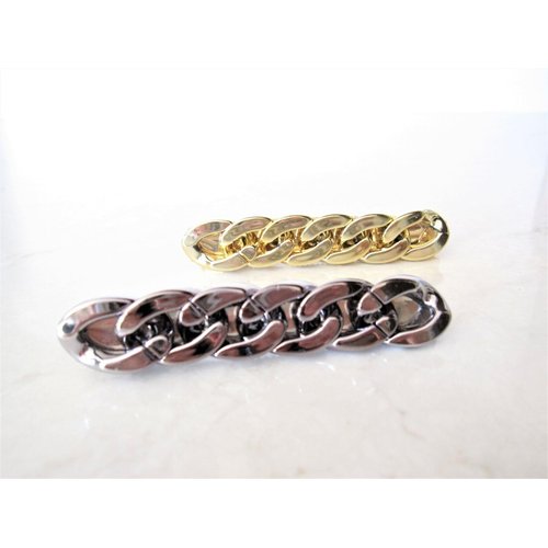 Generic 3 1/4 inch gold or dark silver infinity knot alligator hair clip barrette (Primary color: Gold)