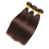 Light Brown Straight Bundles Human Hair Color 4 Straight Bundles Human Hair Dark Brown Bundles 22 22 22 inch Double Weft Brazilian Remy Hair Extensions Silky and Soft for Black Women