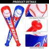 durony 8 Sets Inflatable Baseball Bats and Mini Foam Baseball Sports Stress Ball Sports Party Favors for Baseball Party Supplies Sports Theme Toy