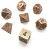 DND Dice Set-Chessex D&D Dice - 16mm Dark Metal Polyhedral Dice Set-Dungeons and Dragons Dice Includes 7 Dice - D4 D6 D8 D10 D12 D20 D%
