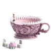 Factory Direct Craft Adorable Painted Resin Wonderland Tea Cup Fairy Garden Set for Creating and Crafting