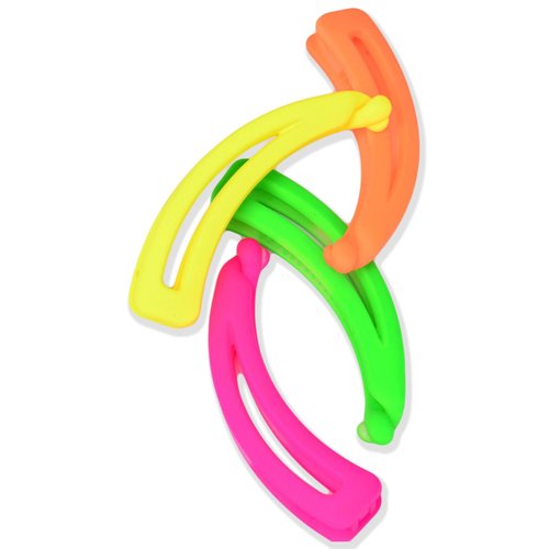 4 Pack Bright Neon Colored Banana Hair Clip 80s Accessories