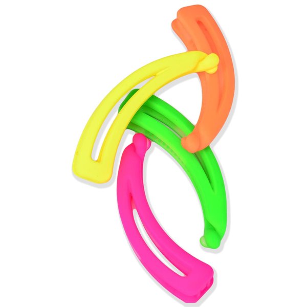 4 Pack Bright Neon Colored Banana Hair Clip 80s Accessories