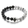 Manhattan Edge Lava Rock Beaded Stone Bracelet Essential Oil Diffuser for Men Aromatherapy Ideal for Anti-Stress or Anti-Anxiety, Clean Look & Edgy Bad Boy Vibe.