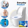 Traletry Toilet Seat Covers Disposable Flushable Travel Pack of 50 XL-Disposable Toilet Seat Covers-Biodegradable Paper-Kids Men Women Adults Toiletries-Airplane Camping Travel Essentials Accessories