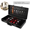 Professional Barber Case, Stylist Tool Box Organizer & Traveling Case, Portable Barbers Organizer Suitcase with Secure NumLock for Clippers and Supplies
