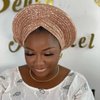 Ready to Wear African Auto Gele Headties Nigeria Wedding Geles Muslim Head Wrap Hijab Headpiece Sequins Turban Cap for Women (Black)