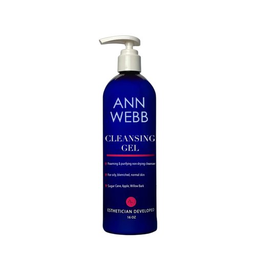 Ann Webb Foaming Cleansing Gel - Non-greasy Exfoliating Cleanser leaves skin Silky. For any skin type. Helps Oily/Blemished skin 16oz