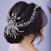 Mpoikba Wedding Hair Pieces for Brides, Handmade Bridal Hair Comb, Rhinestone Wedding Hair Accessories