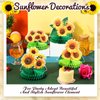 8 Pieces Sunflower Party Honeycomb Centerpieces Table Decorations Sunflower Supplies Sun Flowers Party Table Decor Sunflower Party Decorations Party Table Topper for Sunflower Themed Party