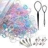 Clear Elastic Hair Bands, 1500 Pieces Mini Hair Elastics for Girls, Transparent Rubber Bands, Soft Hair Ties, Multi Color (1500, Multi Color, small)