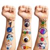 8 Sheets (88PCS) Bowling Temporary Tattoos Birthday Party Favors Supplies Decorations Decor Stickers for Kids Boys Girls Gifts Classroom School Prizes Rewards Themed