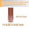 JoyLionKay Chair Leg Caps, Round Chair Leg Feet Wood Floor Protectors, Small (1/2" to 5/8")