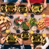 Kepeel 96Pcs 18th Birthday Party Tableware Set, Black Gold Time To Adult Birthday Party Decorations Supplies for Boys Girls Cheers to 18 Years Birthday Party Plates Napkins Forks Favors, Serve 24