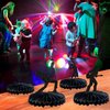 Gyufise 8Pcs Music Honeycomb Table Centerpiece Black Glitter Rock Pop Music Theme Table Toppers Honeycomb Centerpieces for Music Concert Theme Boys Girls Birthday Party Decorations Supplies