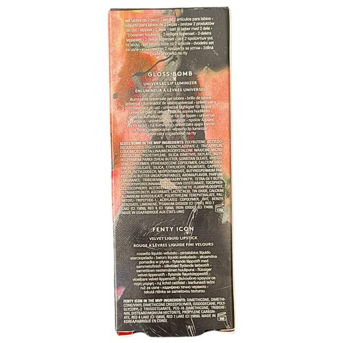 FENTY BEAUTY Paint It Red 2-Piece Lip Kit - Gloss Bomb Luminizer and Fenty Icon Velvet Liquid Lipstick