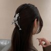 Jaczora 2 PCS Dolphin Hair Clips for Women, Metal Claw Clips for Thick Hair Elegant Barrettes Strong Hold Hair Clamps Non Slip Hair Catch Jaw