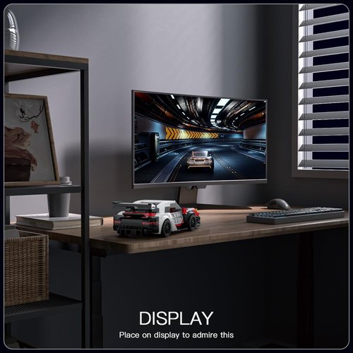 Mould King Speed Champion RSR Car Building Toys with Acrylic Display Case Model Race Car Toy Building Blocks Kit 27010 Collectible Racing Vehicle Set for Kids Age 8+ Teens Adults