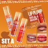 Biewals 3 Colors Duck Lip Plumper Gloss, Glitter Shine Primer Lip Tint Korean Clear Plumping Lip Gloss, High Pigment No Sticky Lip Gloss, Lip Plumper Gloss Make Lips Fuller(Set A)