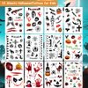 Hohamn Halloween Temporary Tattoos for Kids, 160+ Styles Horror Halloween Fake Tattoos for Boys Girls Party Favors Festivals