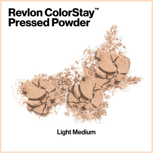 Revlon ColorStay Face Powder, Face Makeup Stocking Stuffers for Women, Medium-Full Coverage, Shine & Oil Free, 830 Light Medium, 0.3 Oz