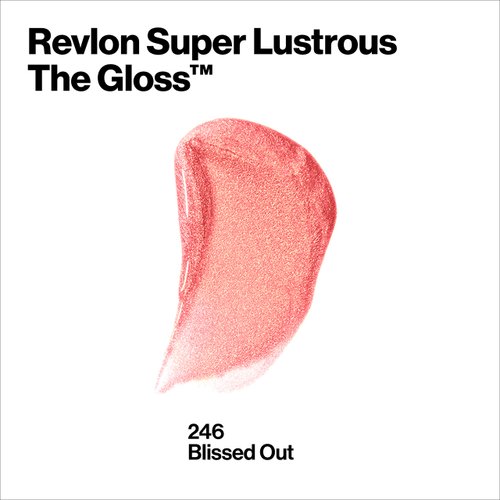 Revlon Lip Gloss, Super Lustrous The Gloss, Non-Sticky, High Shine Finish, 246 Blissed Out, 0.13 Oz