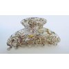Generic Long gray abalone sea shell effect hair claw clip, Grey