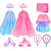 Princess Dress Up, Dress Up Clothes for Girls Princess Toys Set with Princess Capes Princess Shoes Princess Dress Jewelry, Birthday Christmas Gifts for Toddles Girls 3-6 Years
