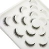 DAODER 10MM False Eyelashes Thick Short Mink Lashes Natural Look With Clear Band D Curl Lash Extension Look False Lashes Strip for Daily Wear 10Pairs(10mm Clear Band)