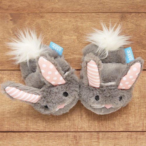 Bark Box Itty & Bitty the Bunny Slippers Dog Toy - Plush Dog Toy